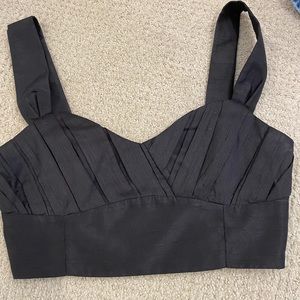 Aritzia black cropped tank top